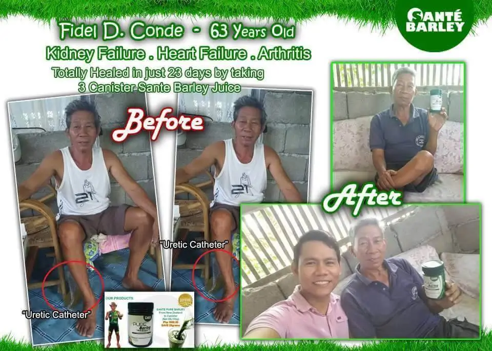 Sante Barley - Kidney Failure.Heart Failure and Arthritis Testimonial