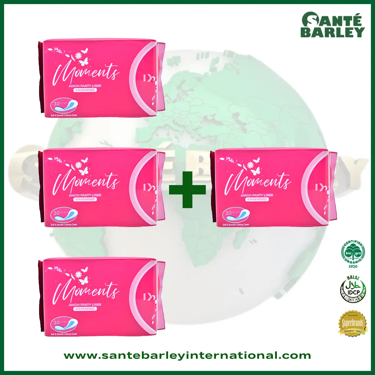 Moments Anion Panty Liner with Far Infrared 3+1 Buy 3 Get 1 Free Promo Package