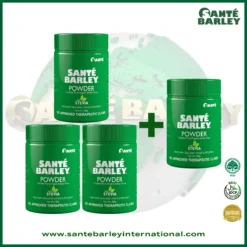 Santé Barley Organic Powder Canister With Stevia 3+1 Buy 3 Get 1 Free Promo Package